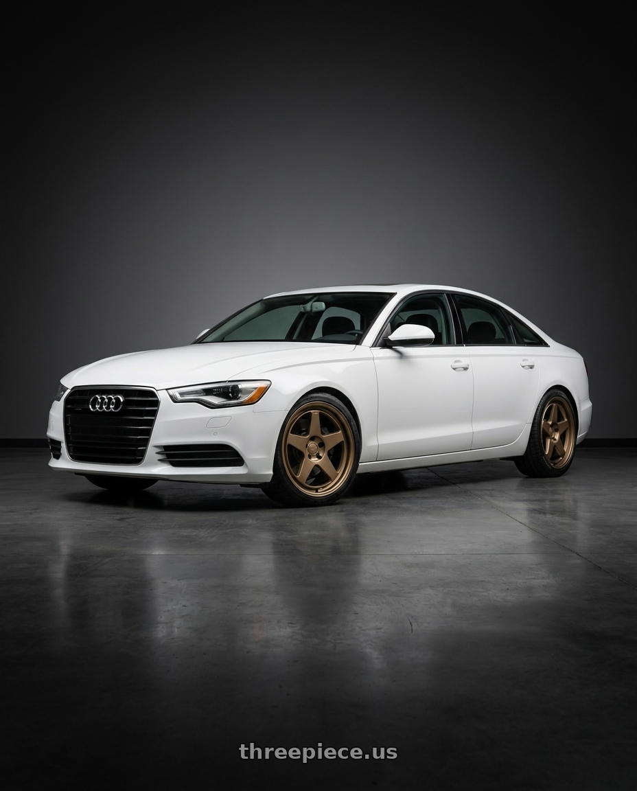 2013 Audi A6 with Kansei K12B KNP 5X120 18x9.5 22 Bronze wheels