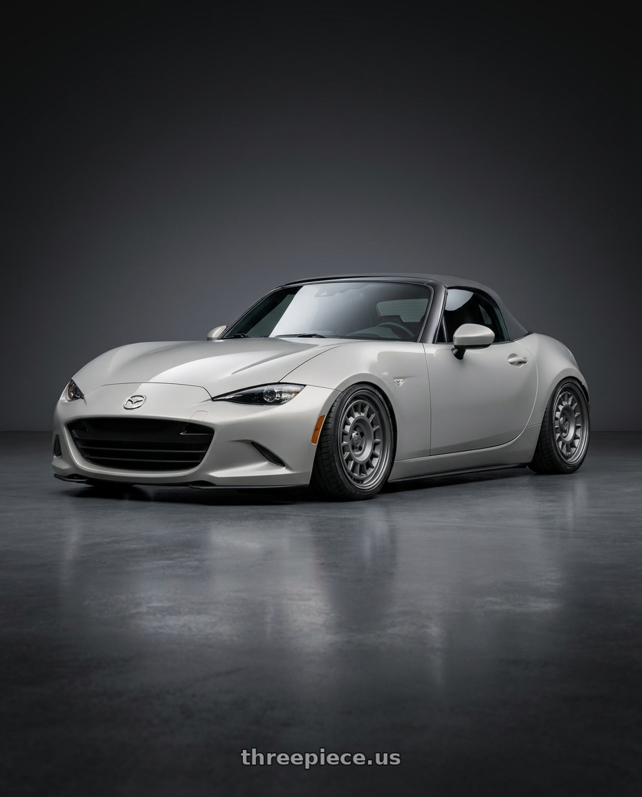 2021 Mazda MX-5 Miata ND with fifteen52 ALPEN MX 5x114.3 17x8 +38 FROSTED GRAPHITE (SATIN GREY) wheels