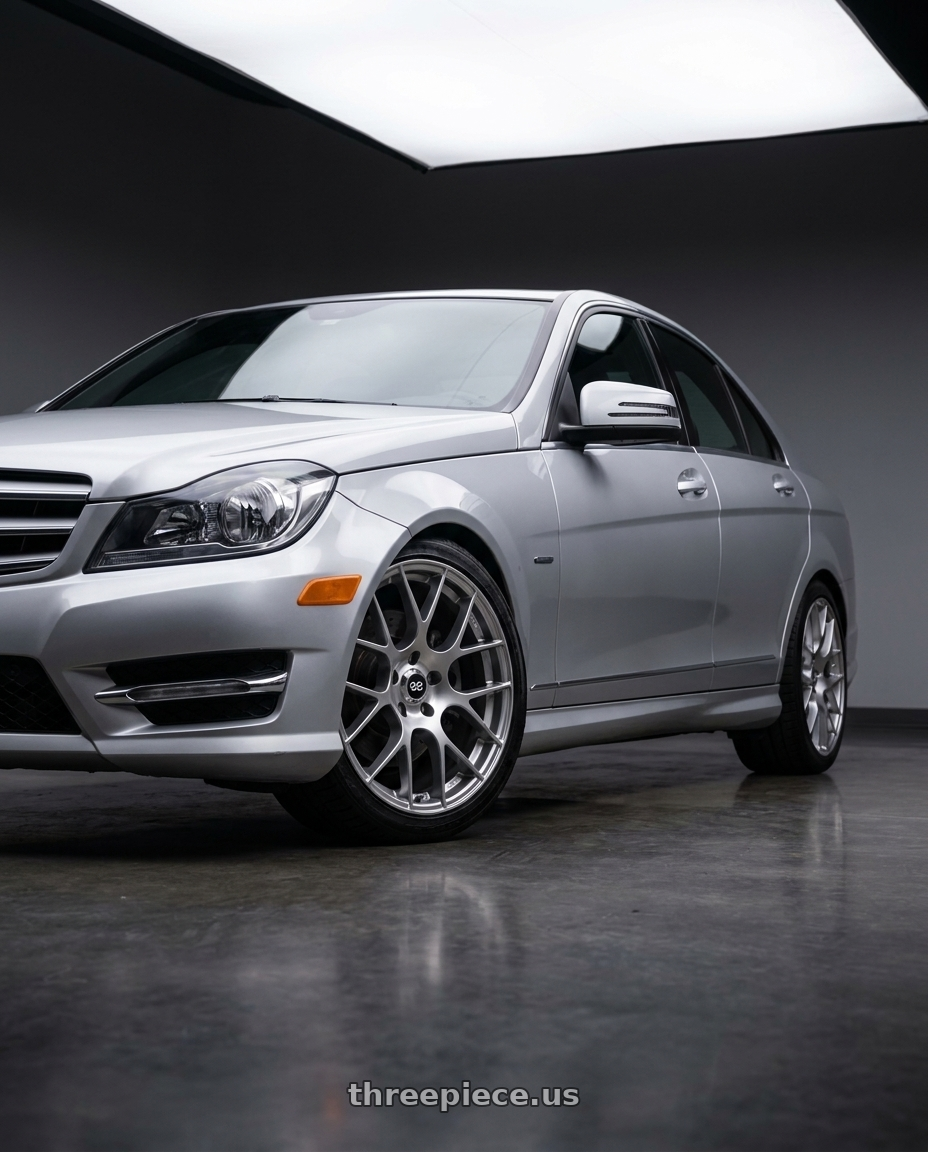 2009 mercedes benz c300 sport with Enkei Raijin 5x112 18x8+45 Hyper Silver wheels
