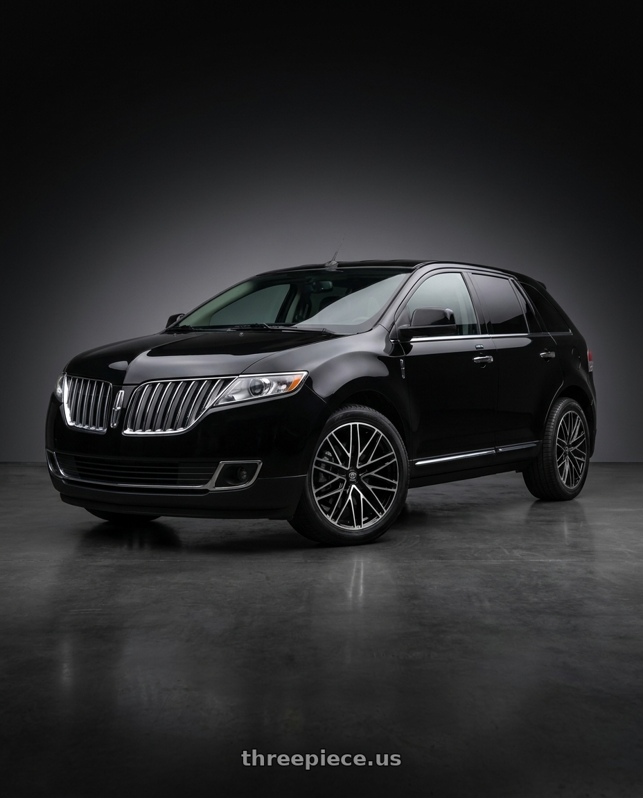 2011 Lincoln MKX AWD limited with Edge Street 352MB 5x114.3 / 5x120 18x8 +40 Gloss Black Machined Face wheels