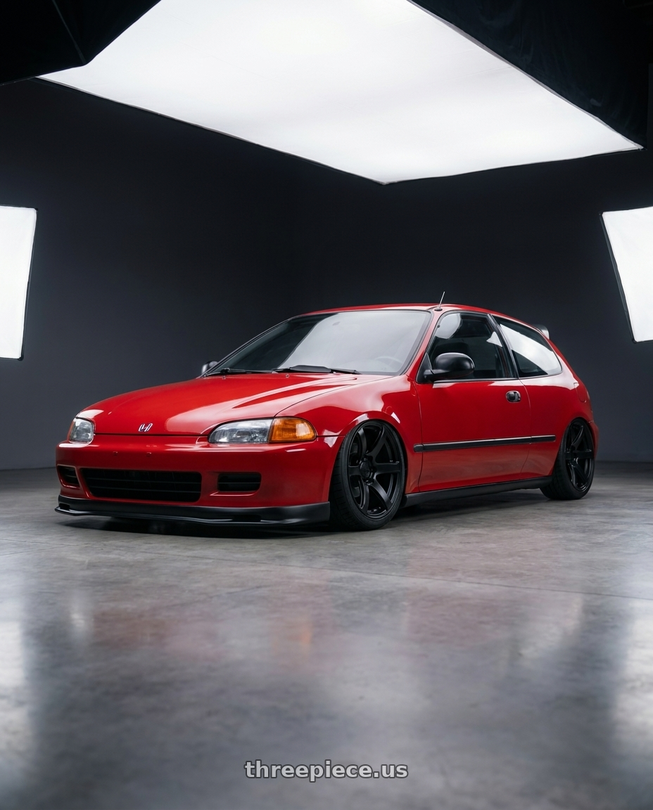 1994 Honda civic eg6 with Enkei Cyclone 6x135 17x9+12 Matte Black wheels
