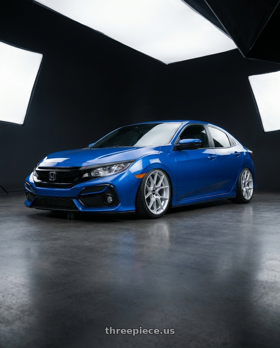 2020 bmw civic with Rotiform RC199 KPR 5X112 19x8.5 +45 SILVER wheels