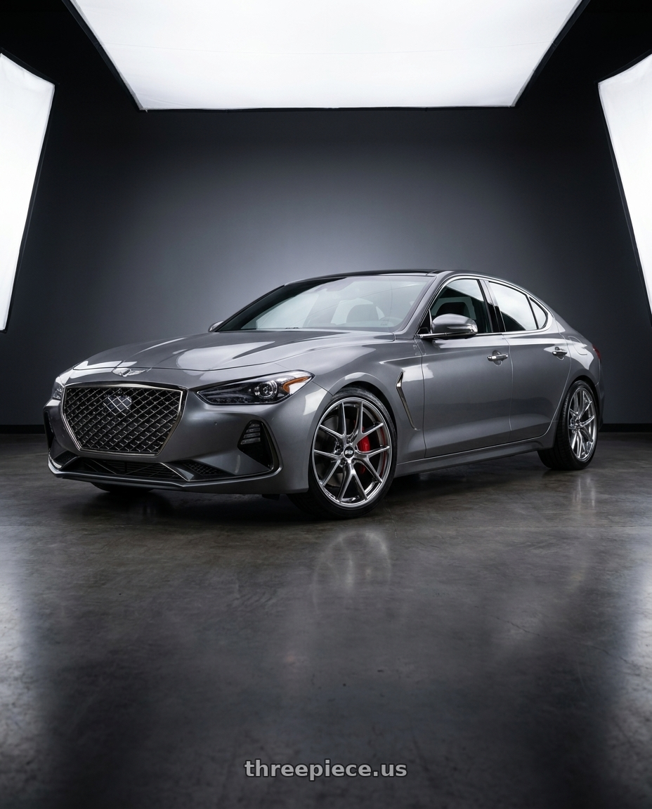 2019 Genesis G70 with BBS CI-R 5x120 20x11.5 +52 Ceramic Polished Rim Protector wheels