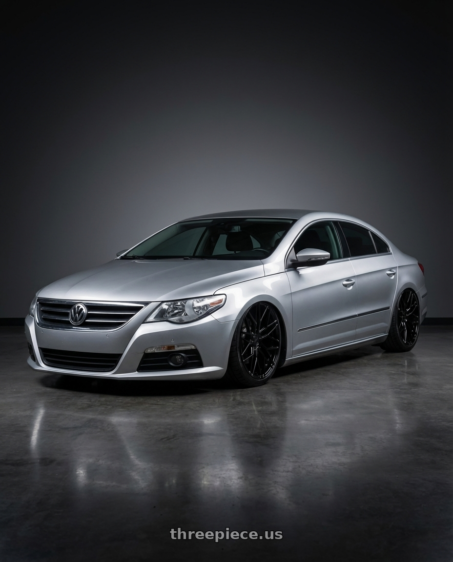 2015 Volkswagen CC with Avant Garde Wheels M520R 5X112 19x8.5 +35 Gloss Black wheels