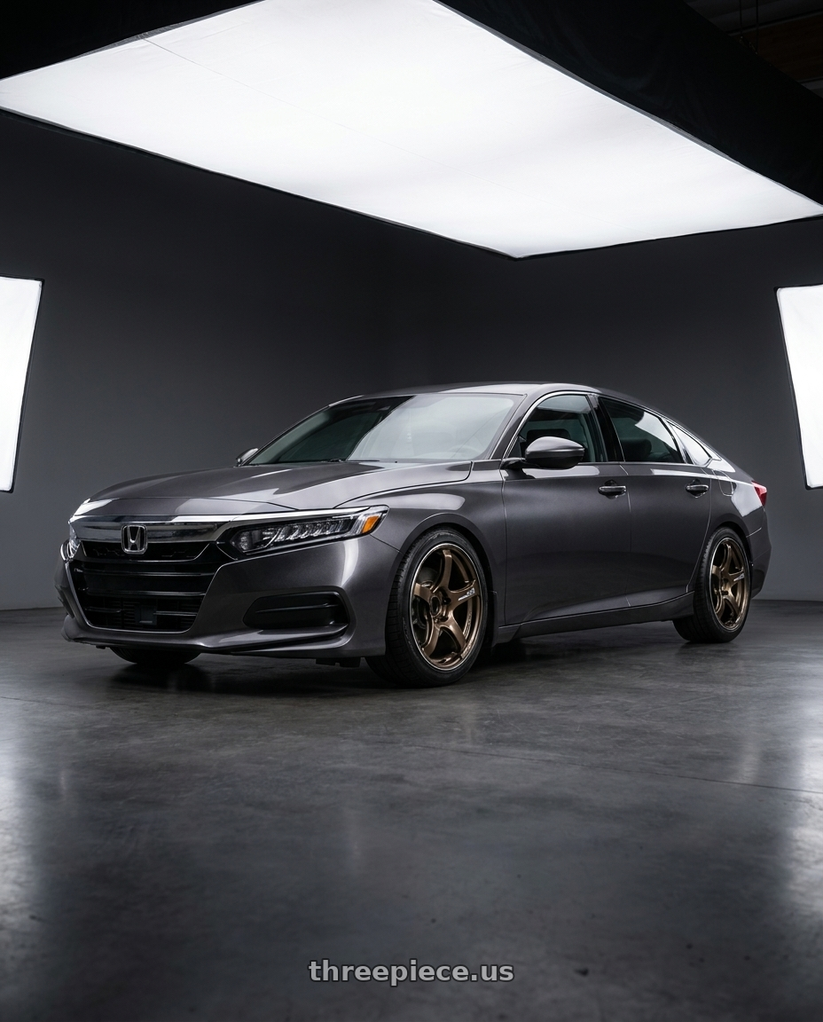 2019 honda accord lx with Advan Racing TC4 5x114.3 18x9.0 +35 UMBER BRONZE METALLIC & RING wheels
