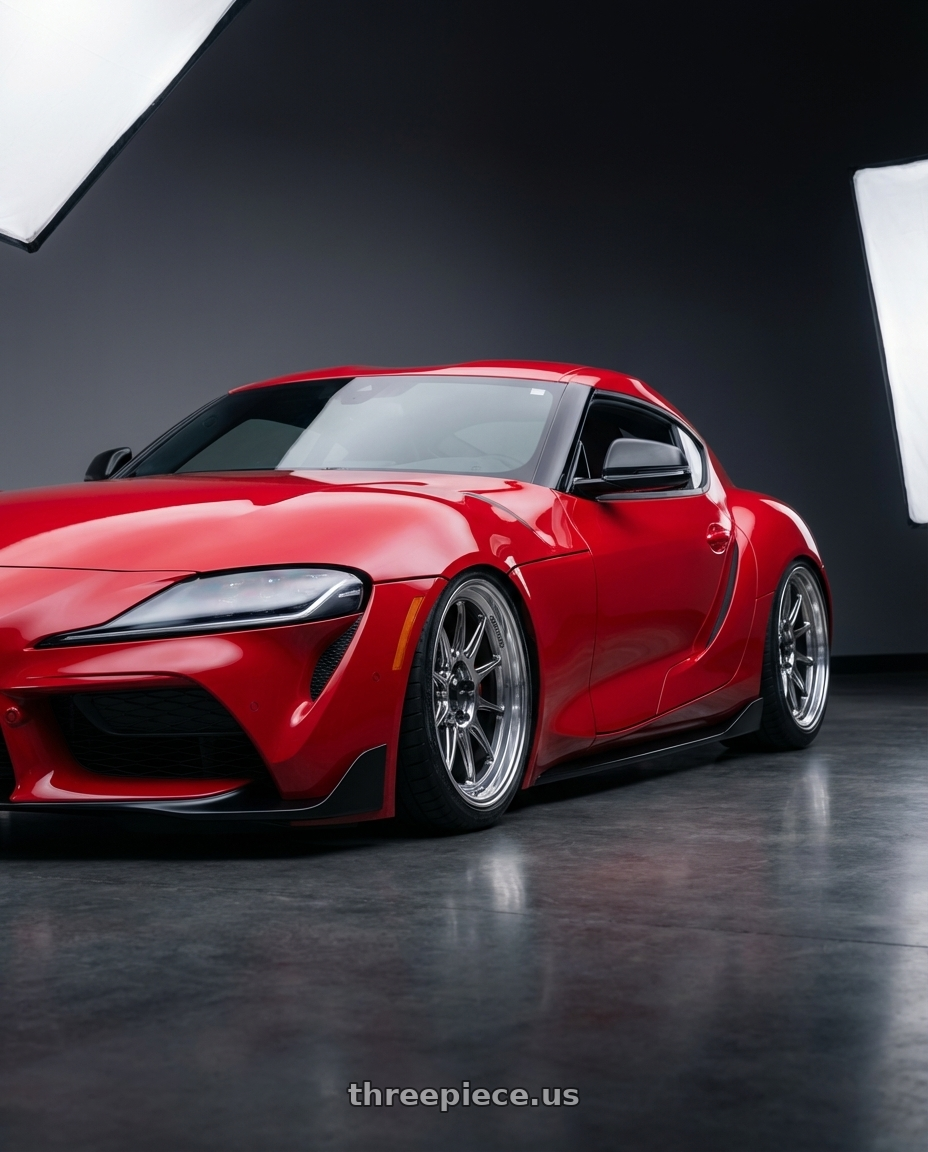 2023 Toyota GR Supra with Konig Countergram 5x112 19x11+40 Hyper Chrome / Machined Lip wheels