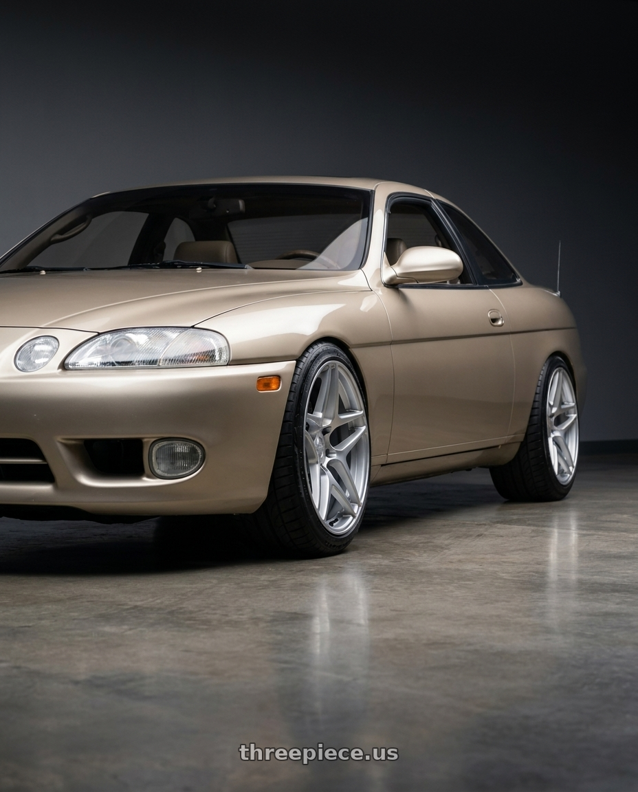 1993 Lexus sc400 with Kansei K15H Astro 5x114.3 18x9 22 Hyper Silver wheels