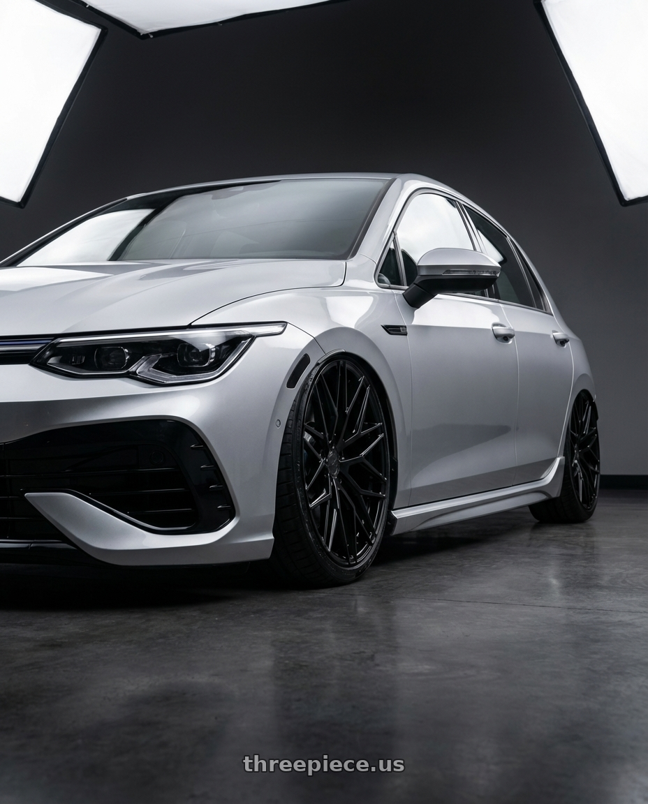 2024 Volkswagen Golf R MK8 with Avant Garde Wheels M520R 5X112 19x9.5 +40 Gloss Black wheels