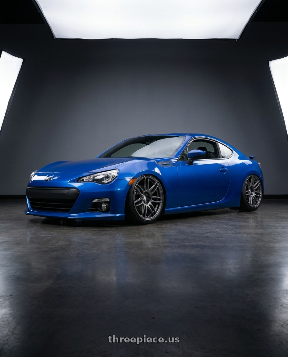 2017 Subaru BRZ with Niche 1PC M105 NR6 5X100/5X114.3 18X8 +40 MATTE GUN METAL wheels