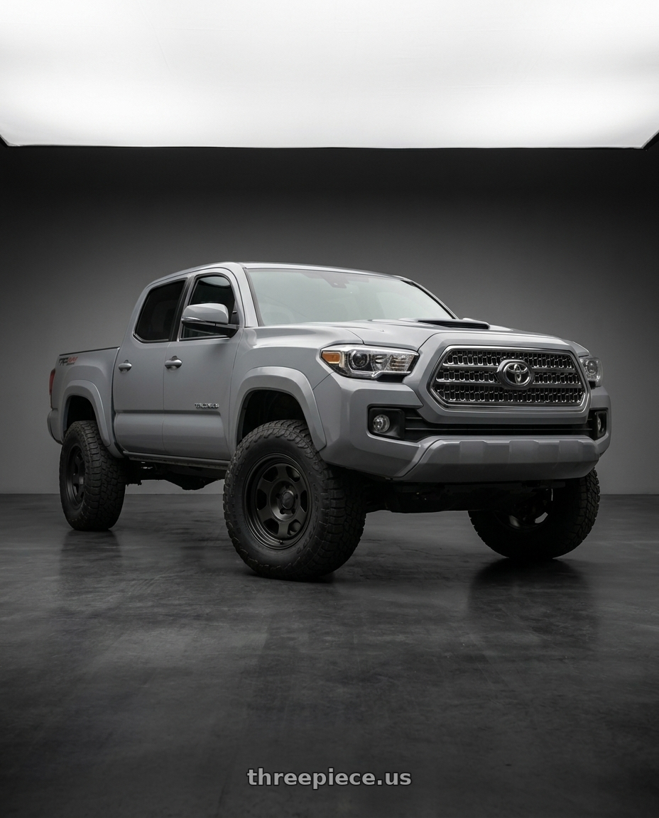 2019 Toyota tacoma trd sport with fifteen52 PATROL HD 6x139.7 17x8.5 +0 ASPHALT BLACK (SATIN BLACK) wheels