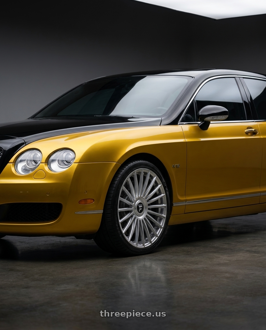 2006 Bentley Continental flying spur with Fittipaldi FS370HS 5x112 20x9 +30 Hyper Silver wheels