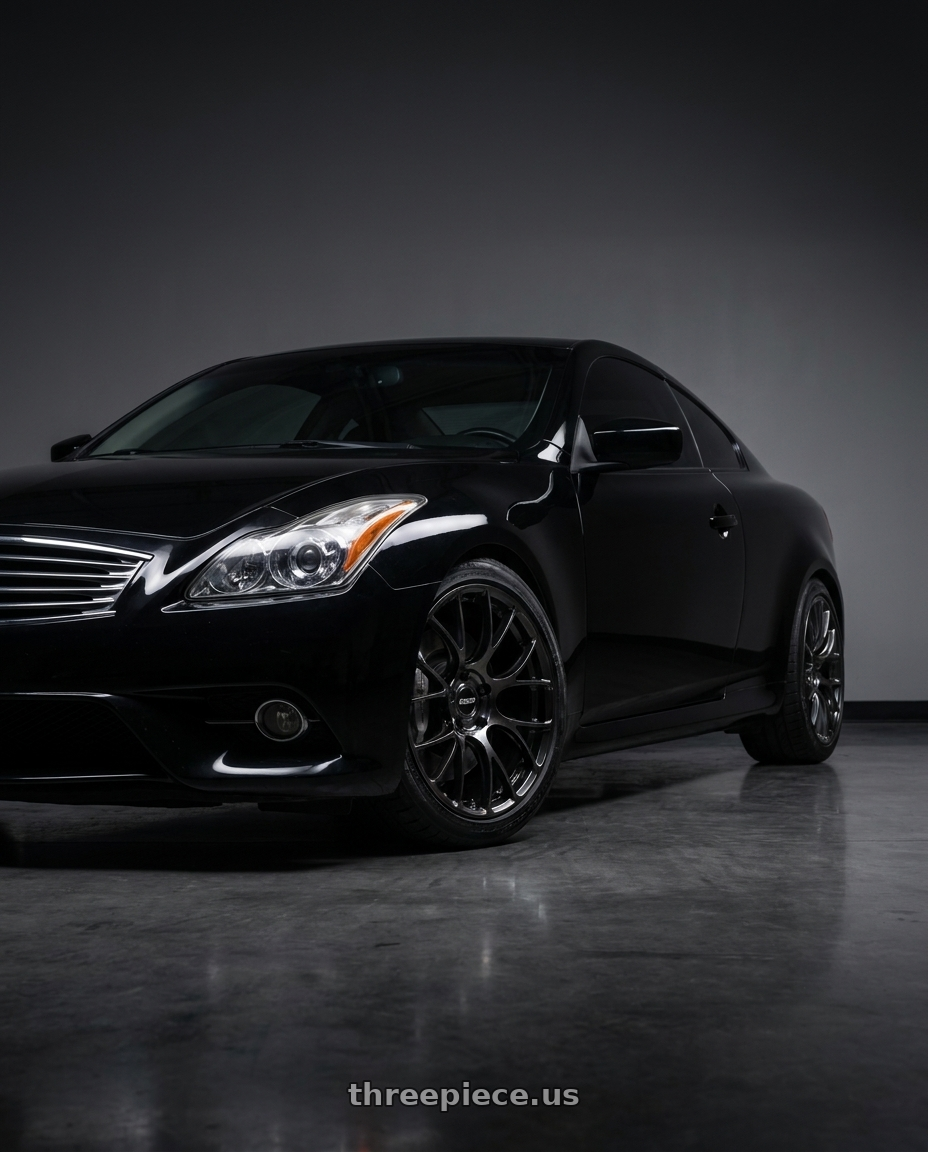 2013 Infiniti G37 with Volk Racing G16 M-SPEC 5x114.3 19x9.5 +36 PRESSED BLACK CLEAR wheels