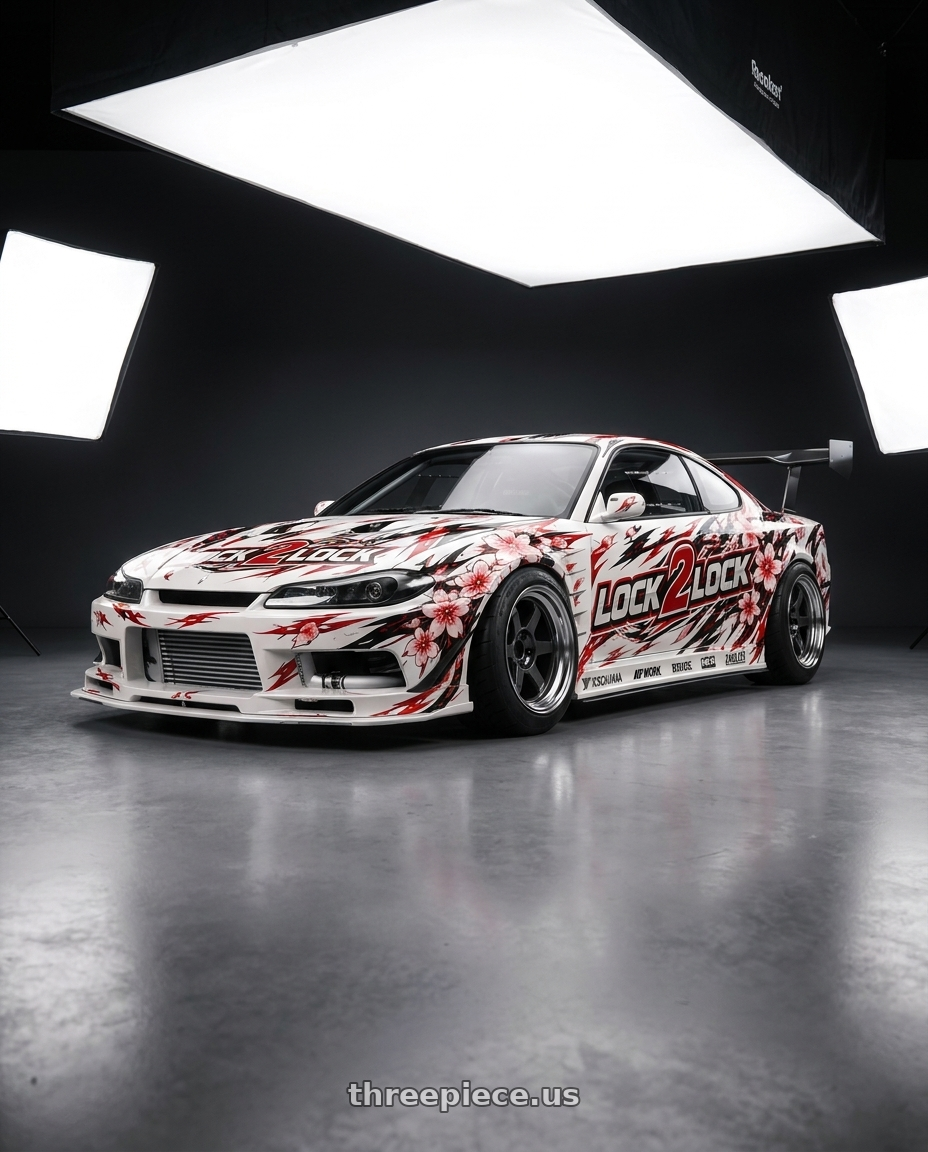 1999 Nissan Silvia with Volk Racing TE37V 4x114.3 15x8.5-5 Gunmetal / DC wheels