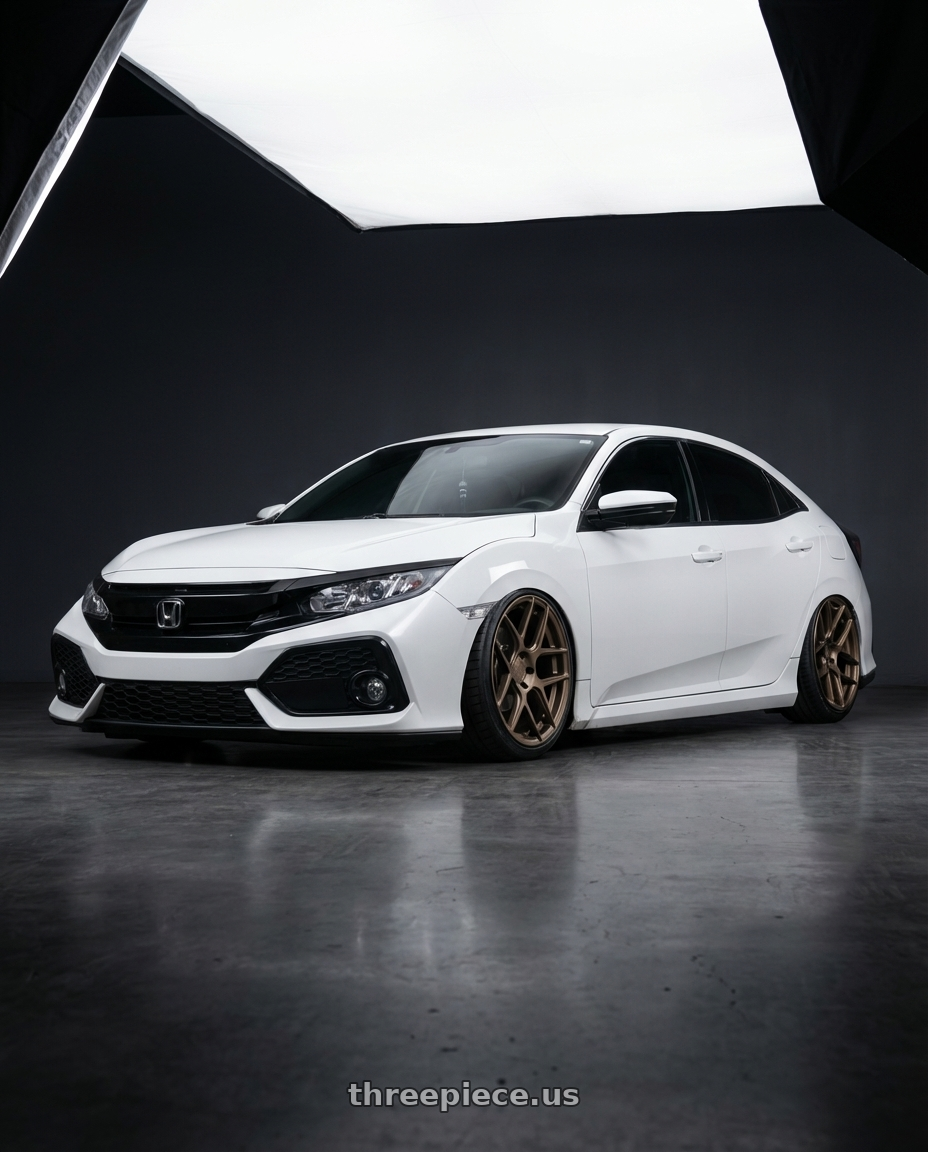 2019 Honda Civic with Aodhan AFF2 5x114.3 19x9.5+35 Matte Bronze wheels