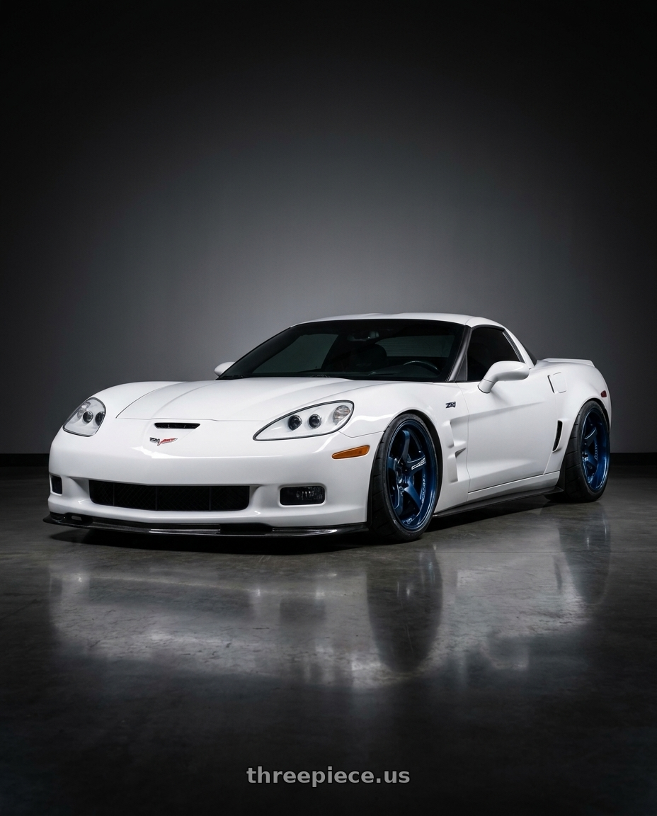 2011 Chevrolet Corvette ZR1  with Advan Racing GT PV 5x114.3 20x12.0 +20 RACING TITANIUM BLUE wheels