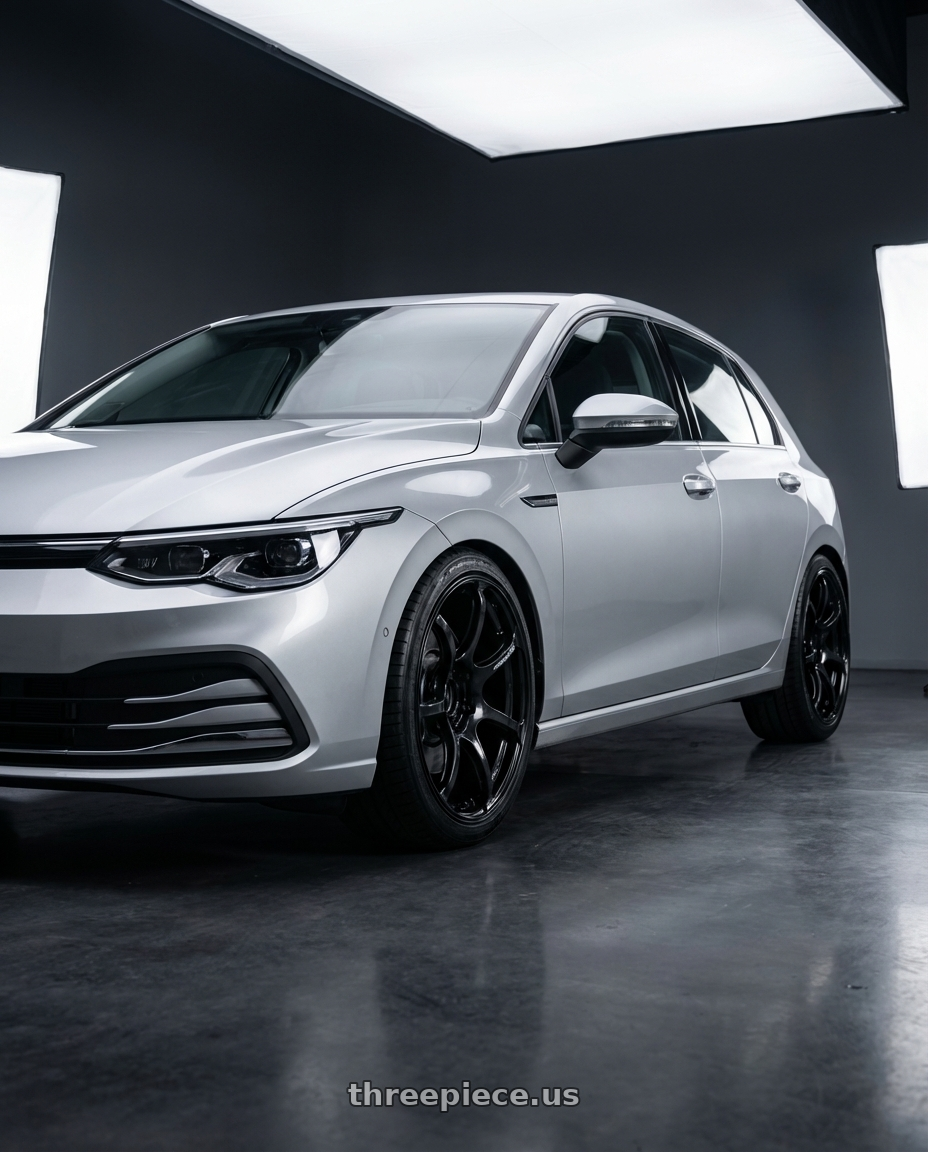 2024 Volkswagen Golf R MK8 with Advan RGIII 5x112 19x8.5+45 Gloss Black wheels