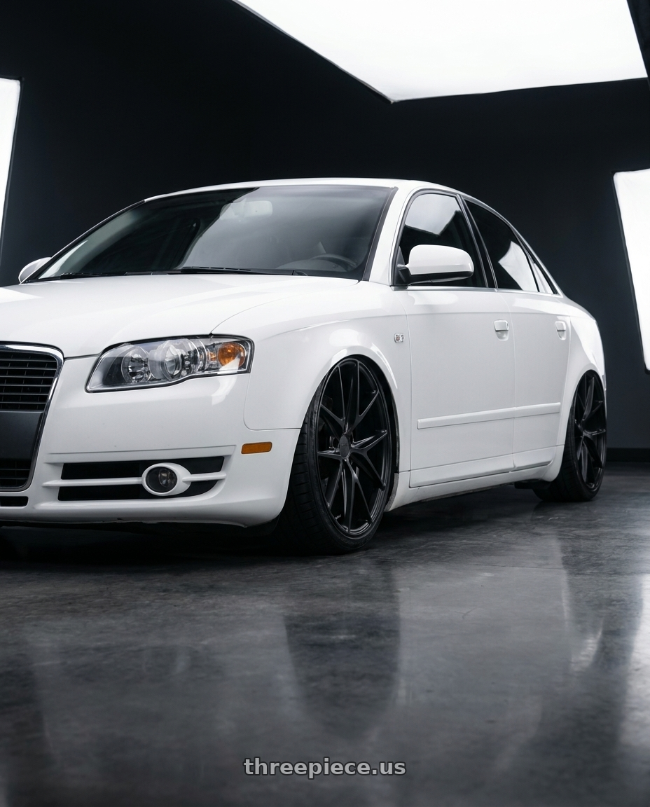 2010 Audi A4 B7 with Niche 1PC M117 MISANO 5X112 19X8.5 +34 MATTE BLACK wheels
