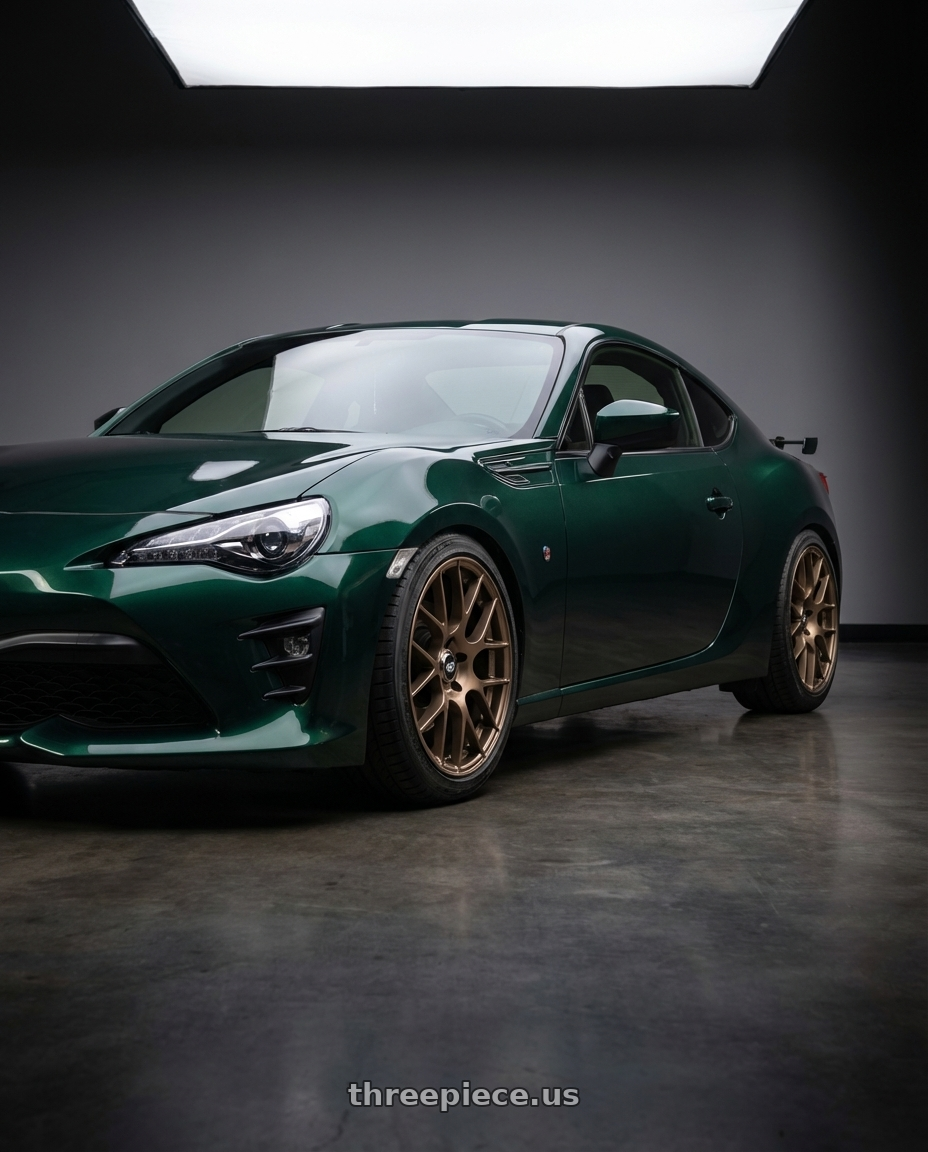 2020 Toyota GT86 with Enkei Raijin 5x100 18x9.5+45 Bronze Paint wheels
