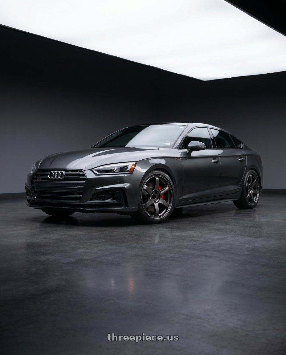 2019 Audi S5 with Volk Racing TE37 SAGA S-PLUS 5x112 20x9+20 Diamond Dark Gunmetal wheels