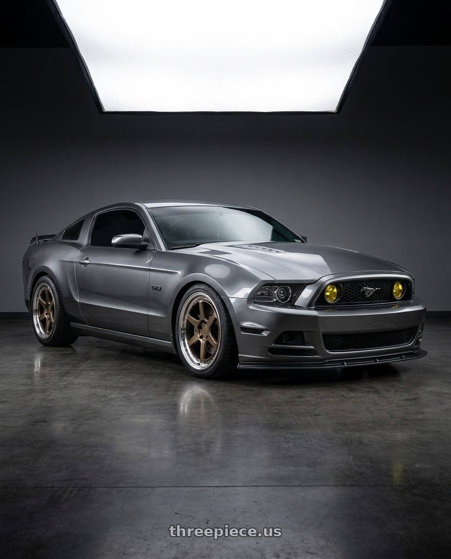 2014 Ford Mustang GT with Aodhan DS09 5X114.3 19x9.5+30 Bronze w/Machined Lip wheels