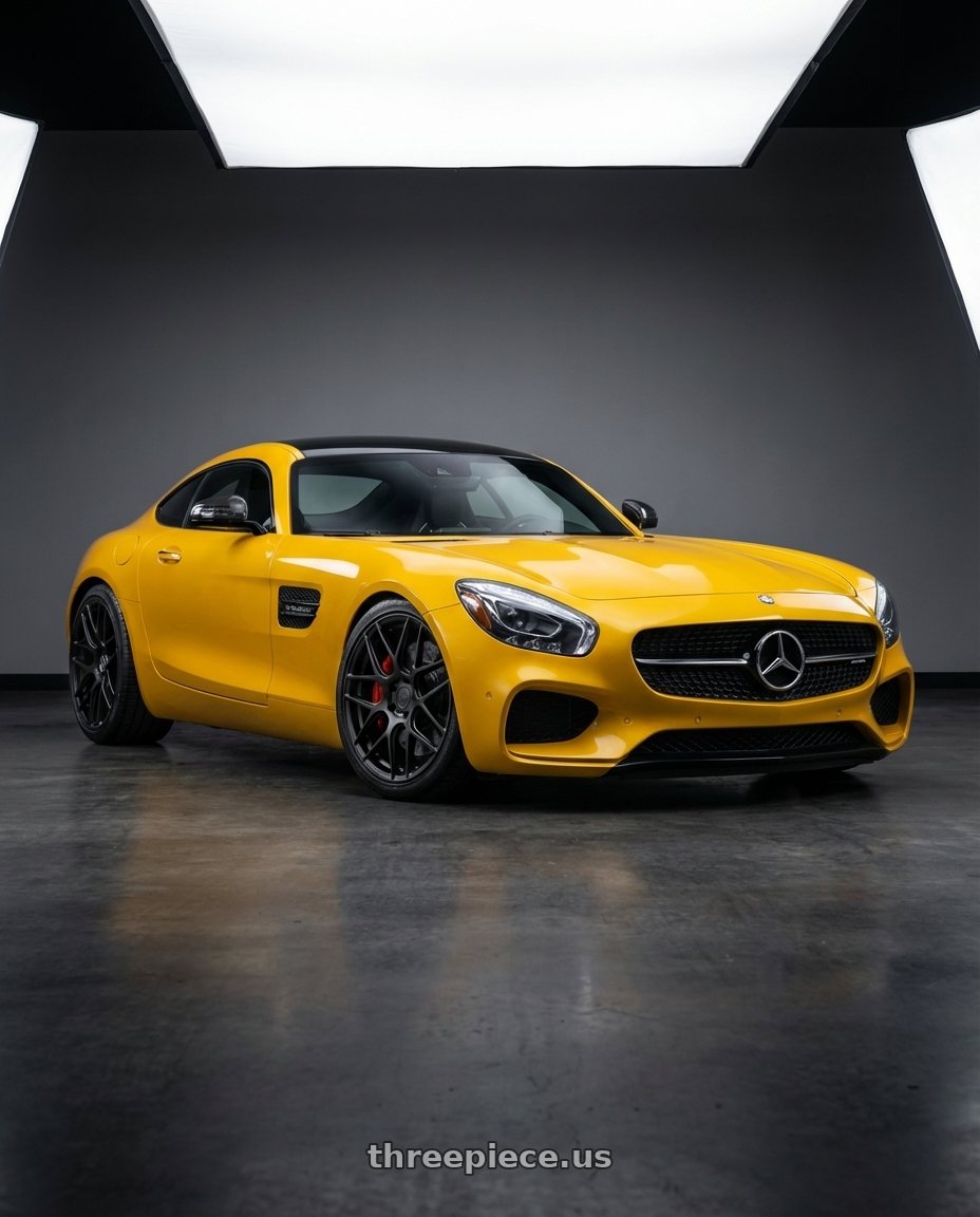 2019 Mercedes-Benz AMG GT with Aodhan AFF2 5x112 19x8.5+35 Matte Black wheels