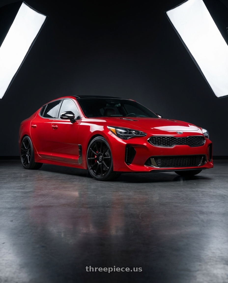 2022 Kia Stinger GT with Forgestar CF10 5x114.3 19x9 +35 Gloss Black wheels