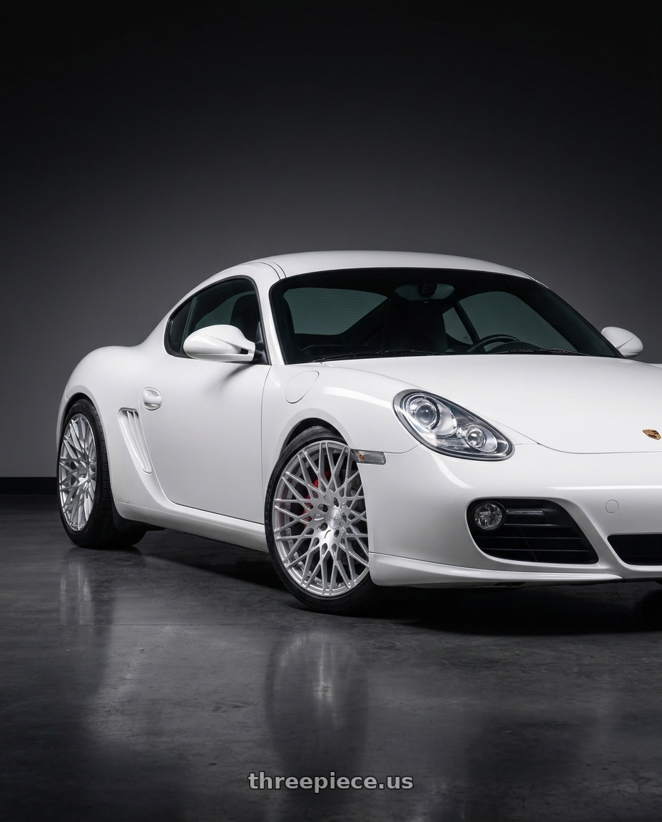 2010 Porsche Cayman 987 2 with Avant Garde M540 5x112 19x8.5 +35 Silver Machine wheels