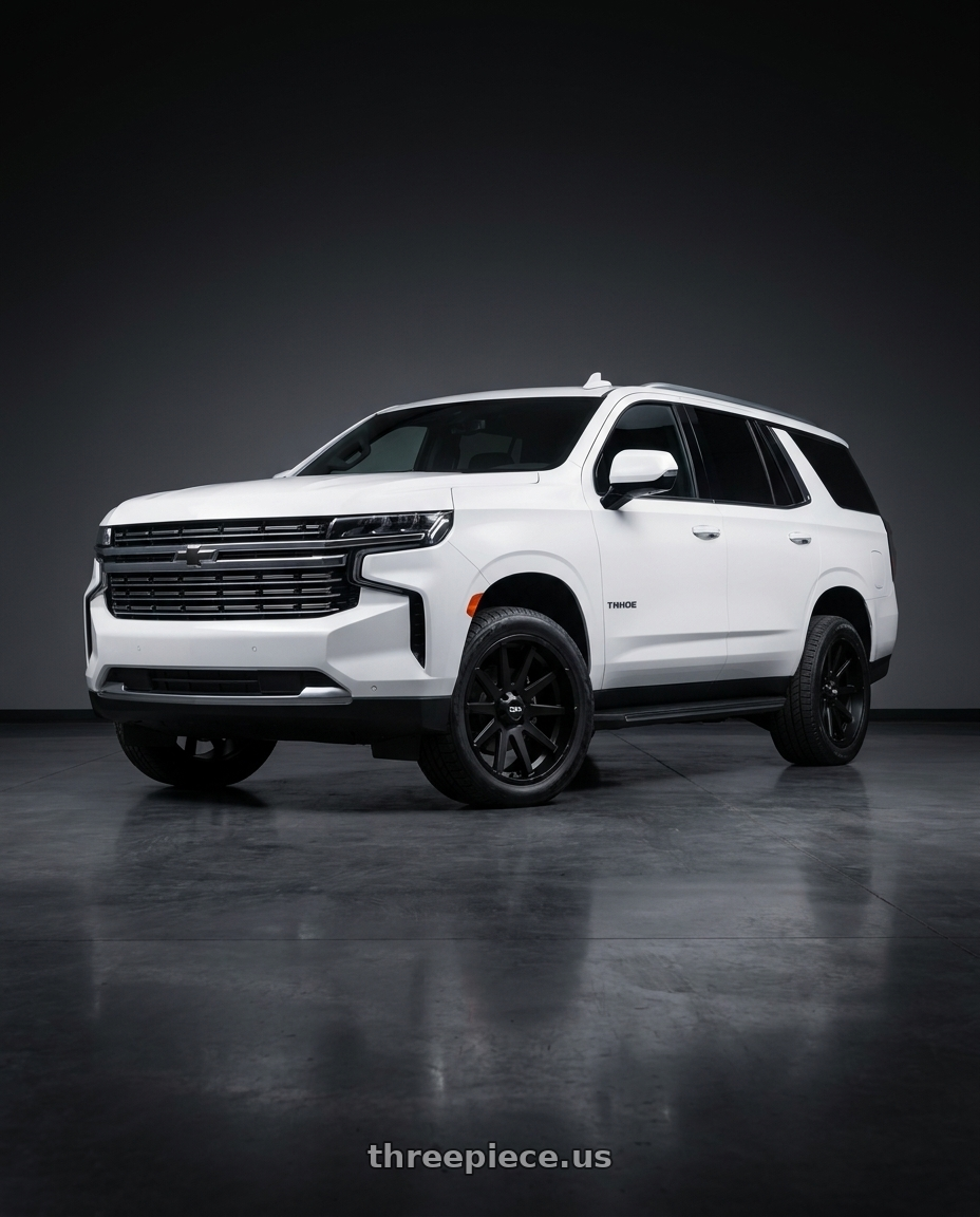 2021 Chevrolet Tahoe LS with Ion Type 143 6x139.7 20x9+18 Matte Black wheels