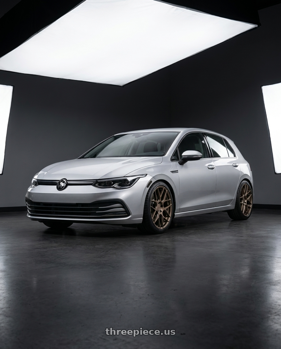2024 Volkswagen Golf R MK8 with Aodhan AFF2 5x112 19x9.5+35 Matte Bronze wheels