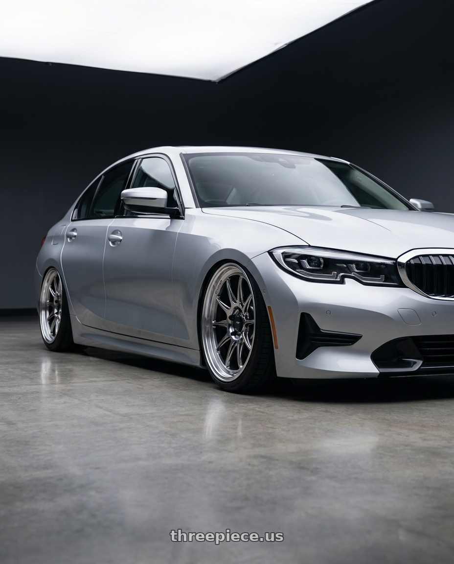 2023 BMW 3 Series G20 with Konig Countergram 5x112 19x8.5+43 Hyper Chrome / Machined Lip wheels