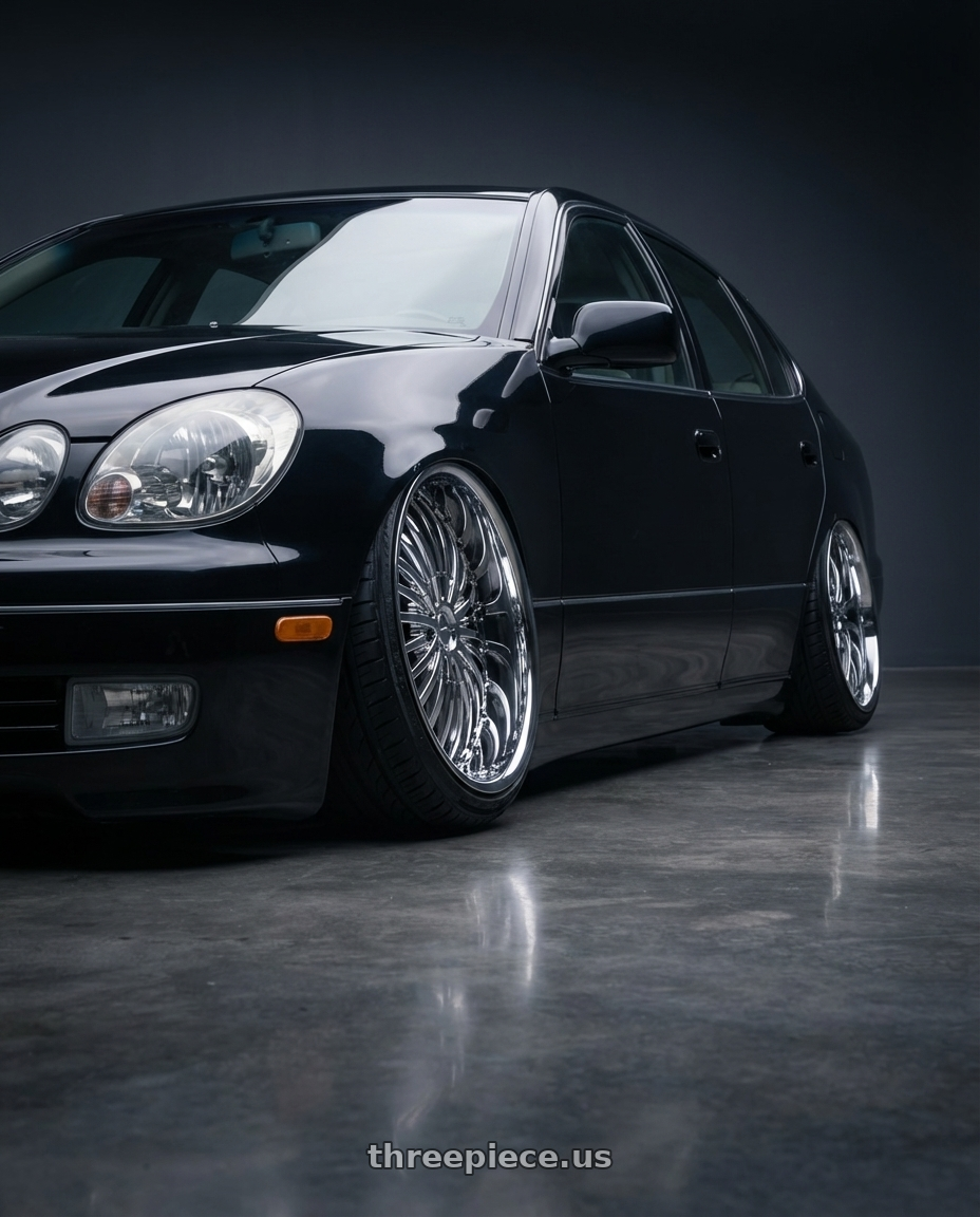 1999 lexus gs300 with Strada Spina 5x114.3/5x127 22x8.5 +40 Chrome wheels