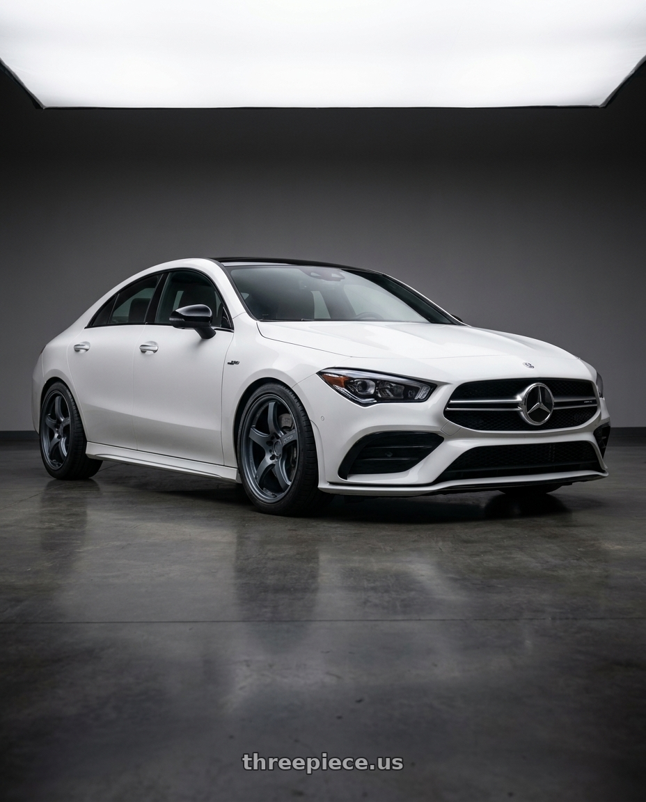 2023 Mercedes-Benz CLA C118 with Gram Lights 57CR 5x112 19x10.5+22 Gunblue II wheels