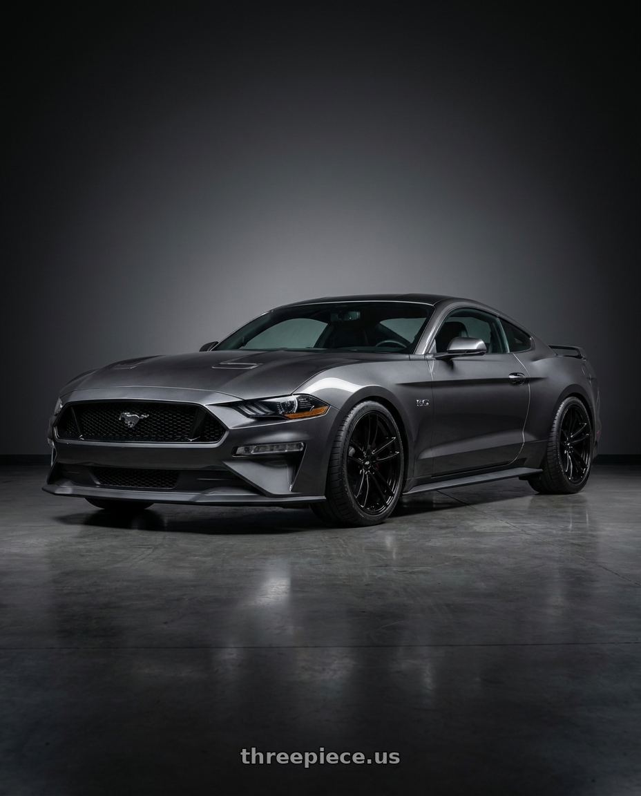 2020 Ford Mustang Shelby GT500 with American Racing AR941 MACH FIVE 5X114.3 20X11 +25 GLOSS BLACK wheels