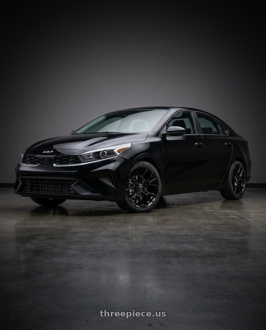 2024 Kia forte lxs with F1R FS1 5x114.3 18x8.5+38 Gloss Black wheels