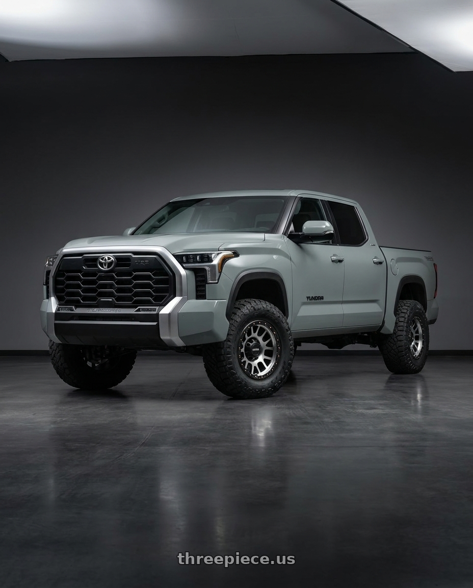 2024 Toyota Tundra with Vision Off-Road 111 Nemesis 6x139.7 20x9+12 Matte Black Machined Face wheels