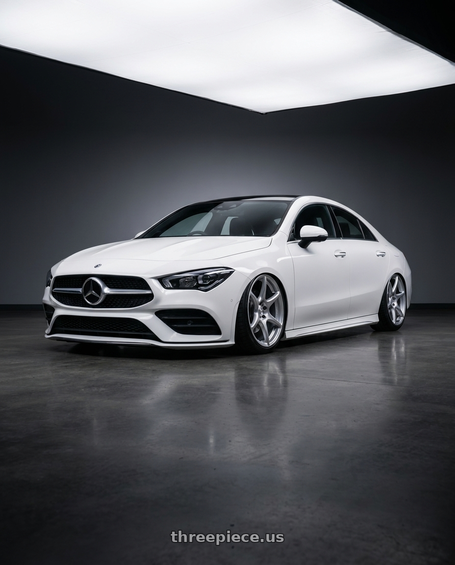 2023 Mercedes-Benz CLA C118 with Kansei K11S Tandem 5X112 19x9.5 22 Hyper Silver wheels