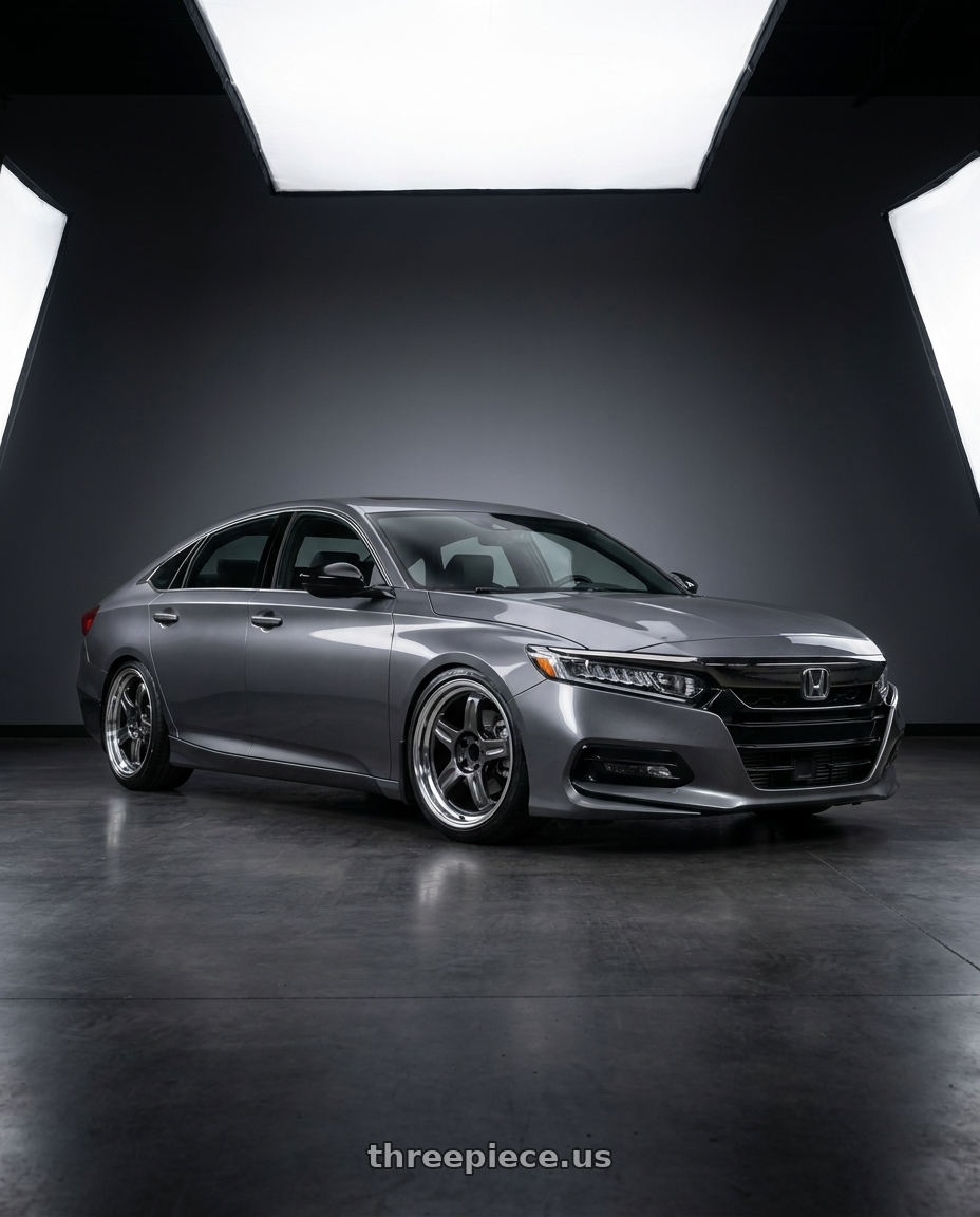 2019 Honda accord sport with Volk Racing 21C 5x112 18x9.5 +22 DARK GUNMETAL / RIM DC wheels