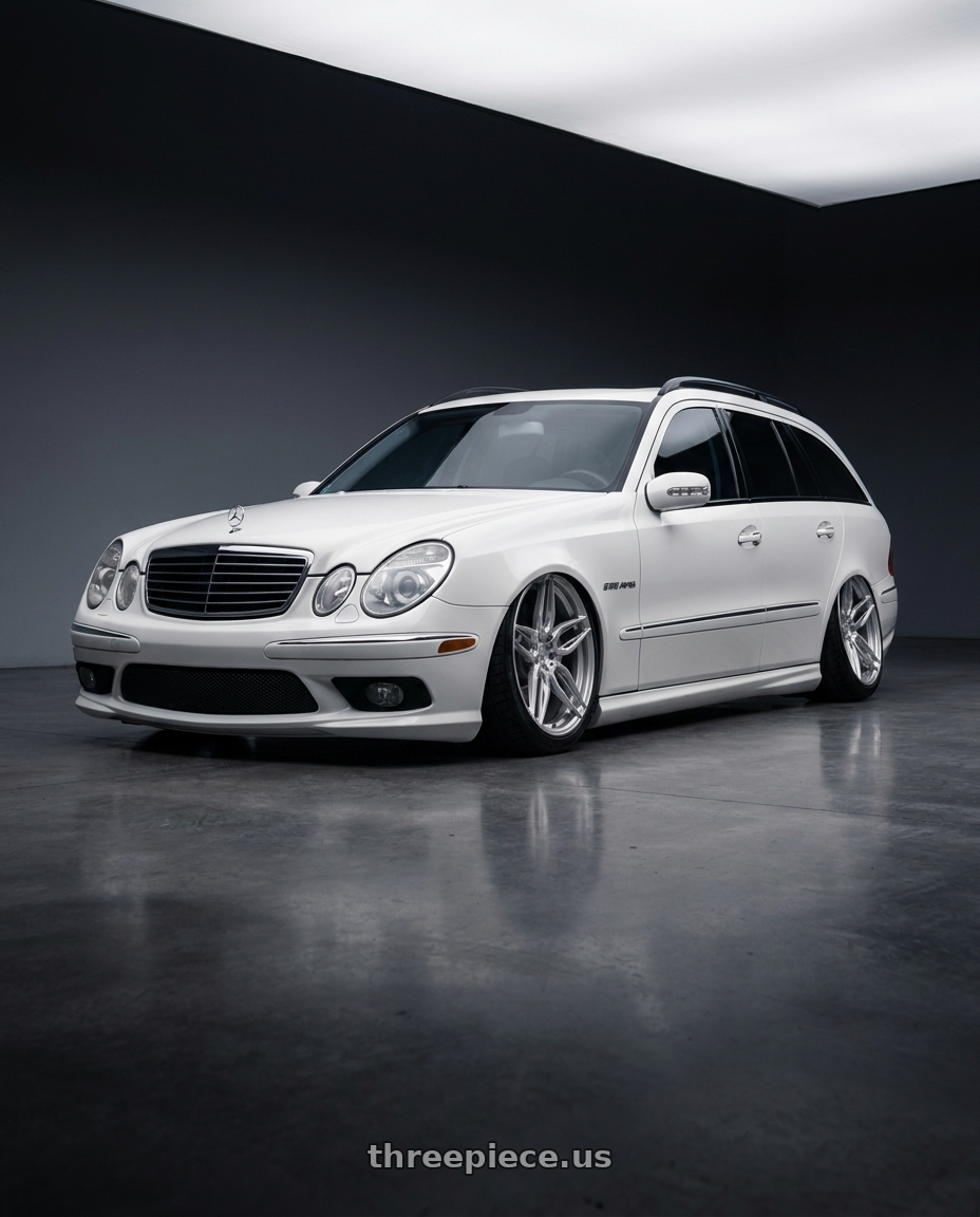 2005 Benz E240 with Black Ssr Cv05 5x112 19x954 Hp Disk Crystal Silver 19x95 Et4 wheels