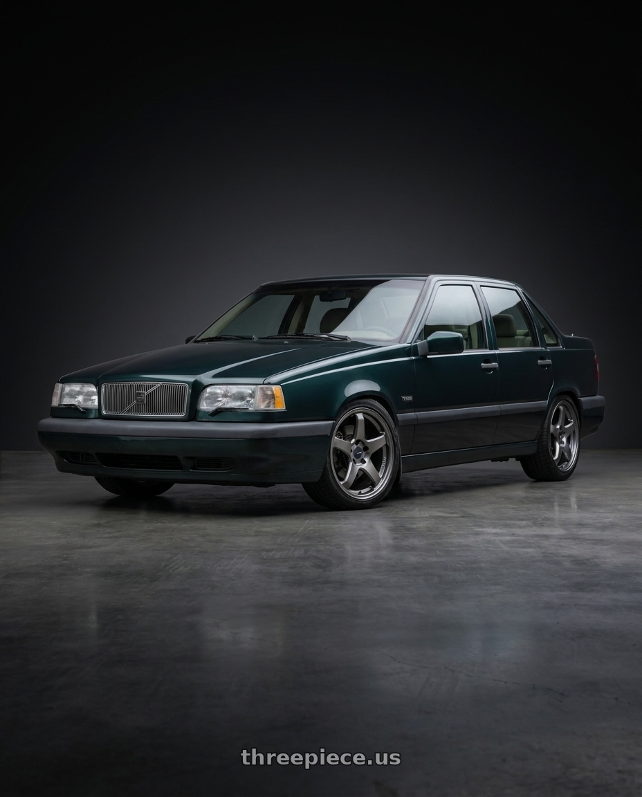 1995 Volvo 850 with Enkei PF05 5x114.3 17x8.5+38 Dark Silver wheels