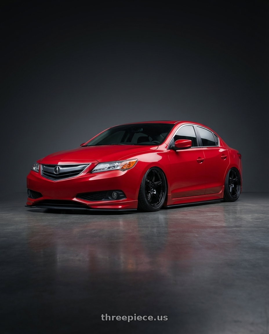 2012 Acura ILX with Gram Lights 57CR 5x114.3 18x9.5+38 Glossy Black wheels