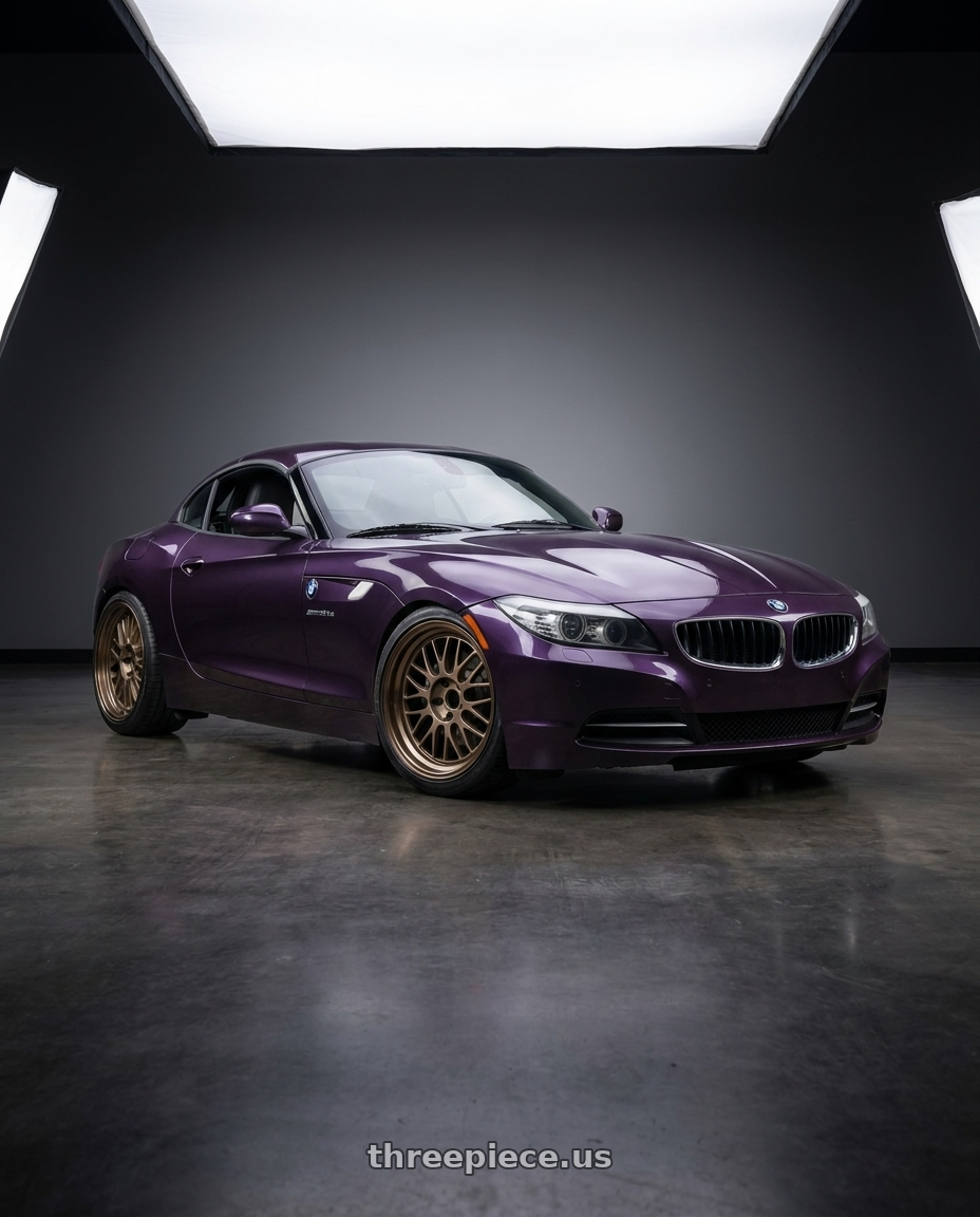 2011 bmw z4 with Volk Racing 21A 5x120 18x9.5 +22 BRONZE wheels