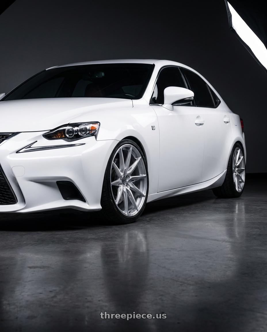 2016 lexus is with Brada Wheels CX2 5x114.3 19x9 +20 Brushed Hyper Silver wheels
