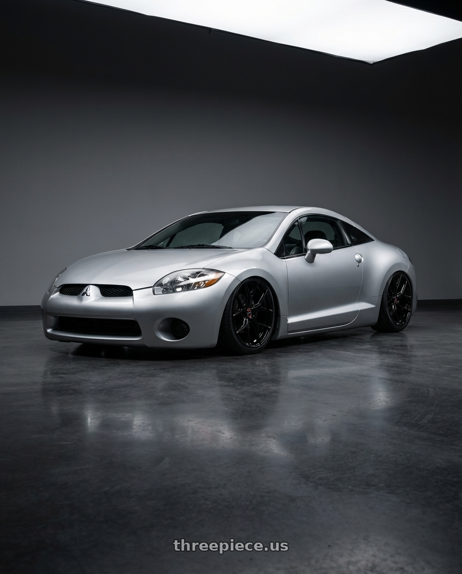 2010 Mitsubishi Eclipse with Vossen HF-5 19x8.5 / 5x114.3 / ET32 / Flat Face / 73.1 - Gloss Black Wheel - HF5-9N60 wheels