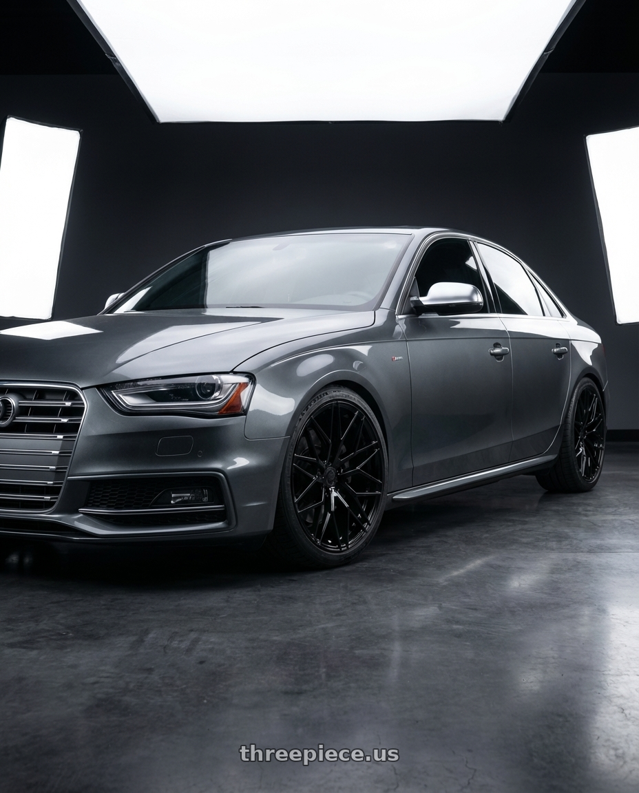 2015 Audi S4 B8.5 with Avant Garde Wheels M520R 5X112 19x8.5 +35 Gloss Black wheels