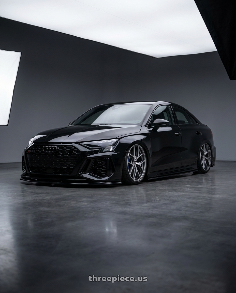 2022 Audi RS3 8Y with BBS CC-R 5x112 19x8.5+30 Graphite w/ Diamond Cut Face wheels