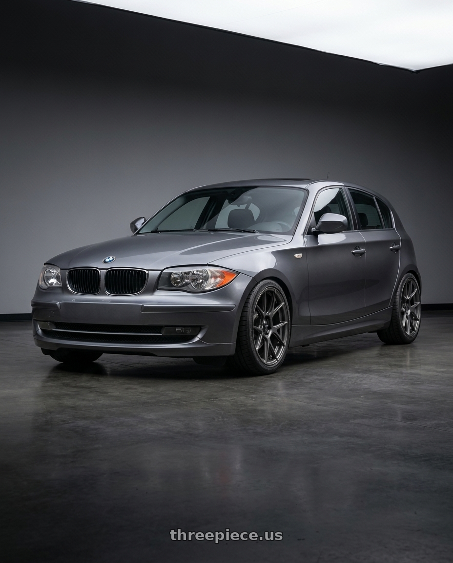 2012 BMW 1 Series E82 with Konig Ampliform 5x120 18x9.5+35 Dark Metallic Graphite wheels
