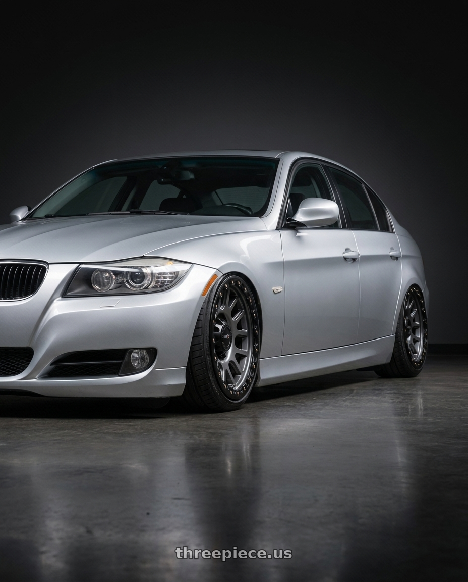 2008 BMW 335xi sedan with Vision Off-Road 111 Nemesis 8x165.1 20x9+12 Gunmetal wheels