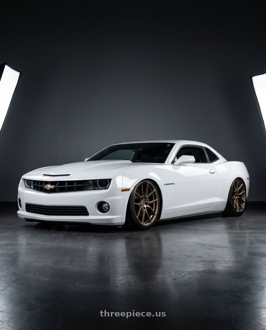 2014 Chevrolet Camaro 5th Gen with Aodhan AFF1 5x120 20x10.5+35 Matte Bronze wheels