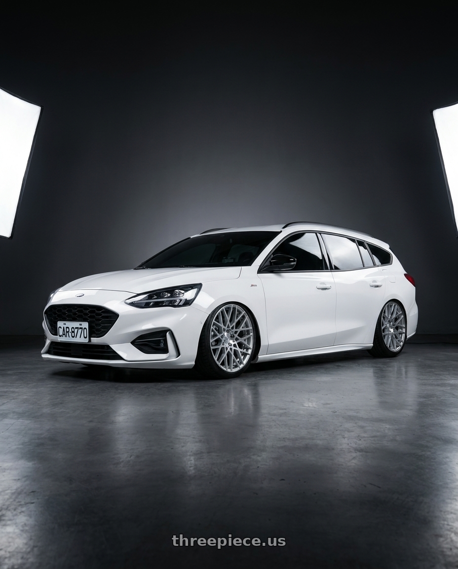 2025 focus wagon with Rotiform 1PC R110 BLQ 5X114.3 19X8.5 +38 GLOSS SILVER MACHINED wheels
