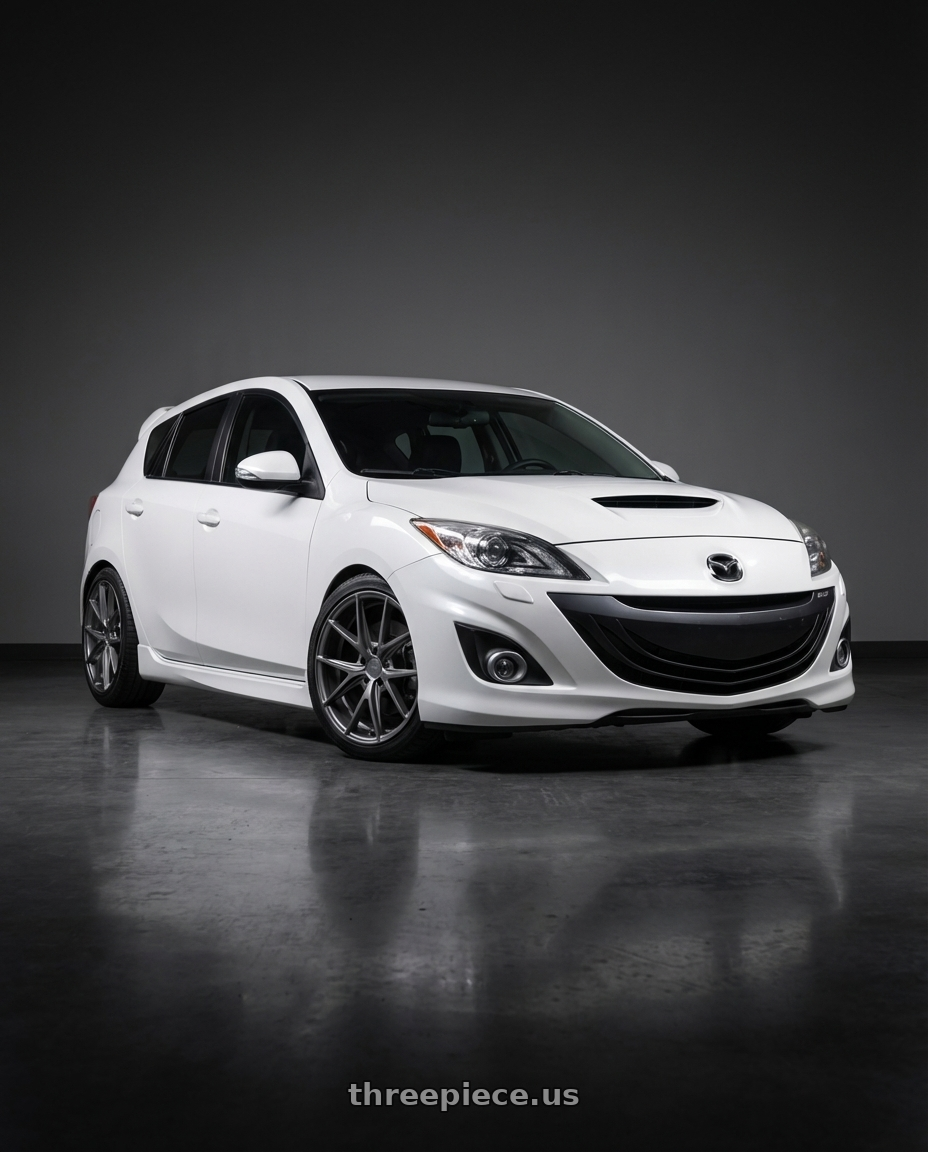 2012 Mazda Mazdaspeed3 with Niche 1PC M116 MISANO 5X114.3 18X8 +40 MATTE GUN METAL wheels